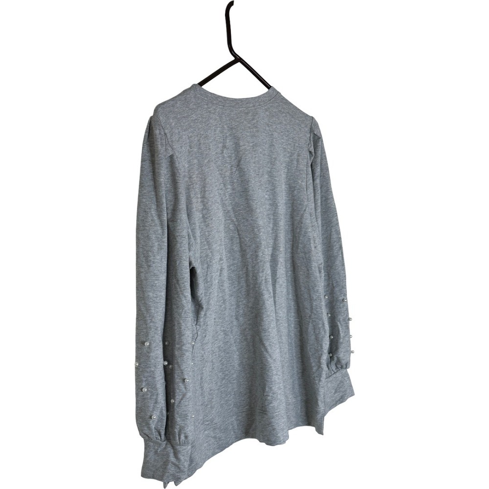 Jingle Belles Kim Gravel Sweatshirt Women XL Heather Grey Pearl Blouson Sleeve - Picture 7 of 13